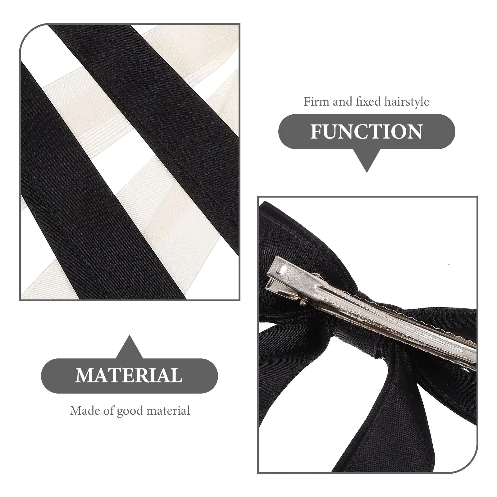 

2Pcs Large Bow Hair Clips for Women Exquisite Craftsmanship Strong Clip Design Hair Bow Decorative Barrette for Daily Wedding