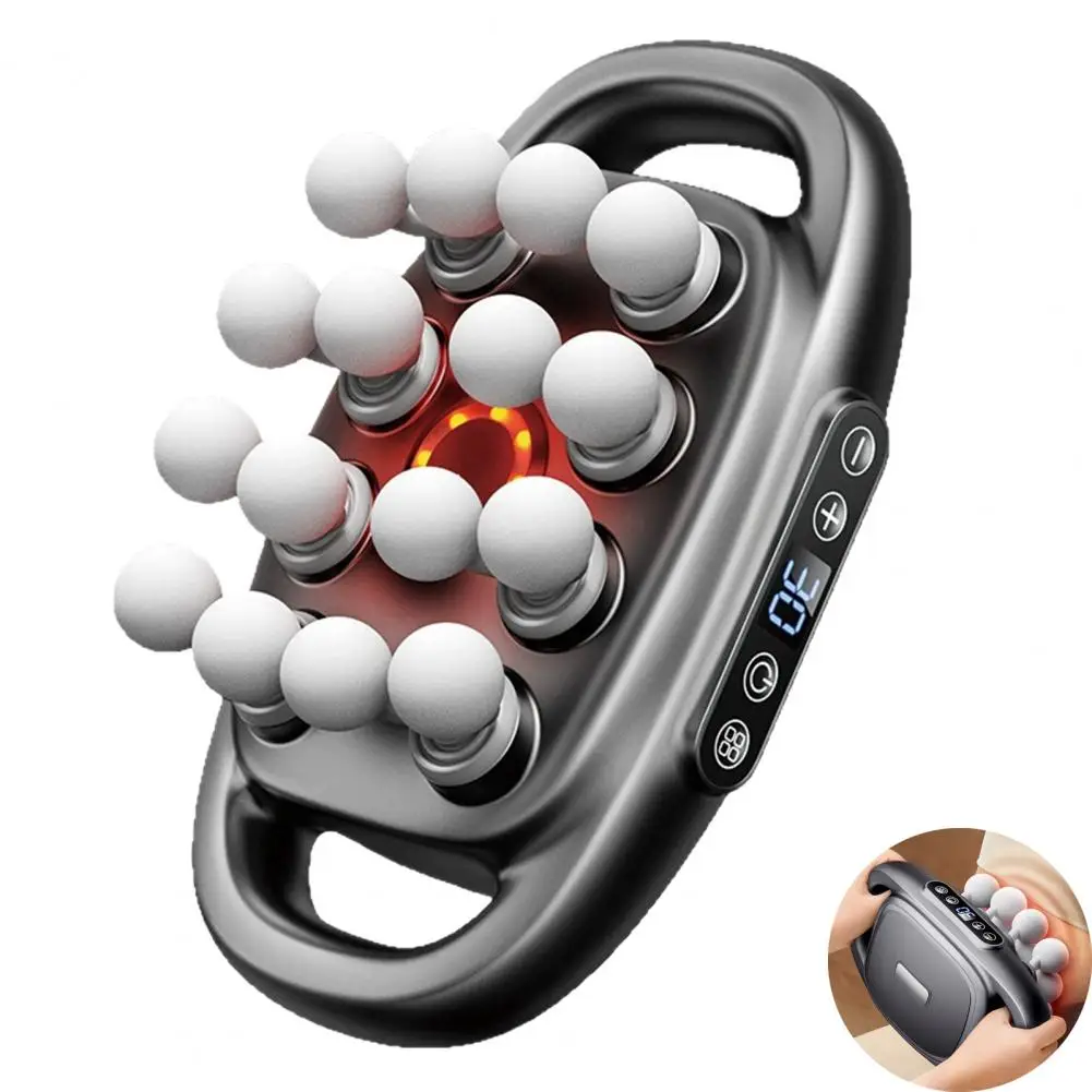 

Multi-Head Muscle Massager for Back Legs And Waist Deep Tissue Kneading Massager with Adjustable Intensity Professional Handheld