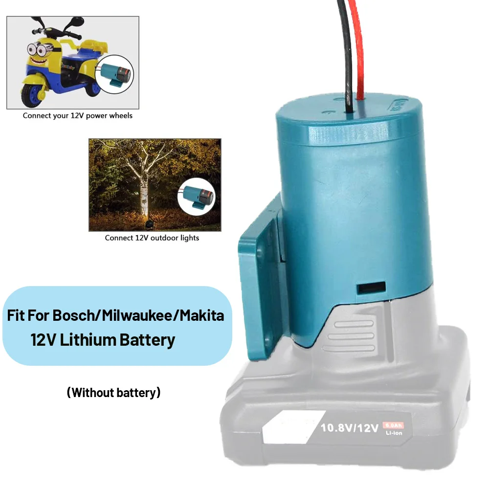 

12V for Milwaukee/Makita/Bosch Adapter Power Wheels Battery Adapter 12 Gauge Wire for DIY RC Trucks Toy Robotics