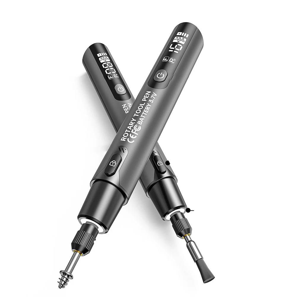 

Набор беспроводных роторных инструментов с перезаряжаемой батареей, LED-дисплеем скорости и 30 насадками для работы по дереву и детализации