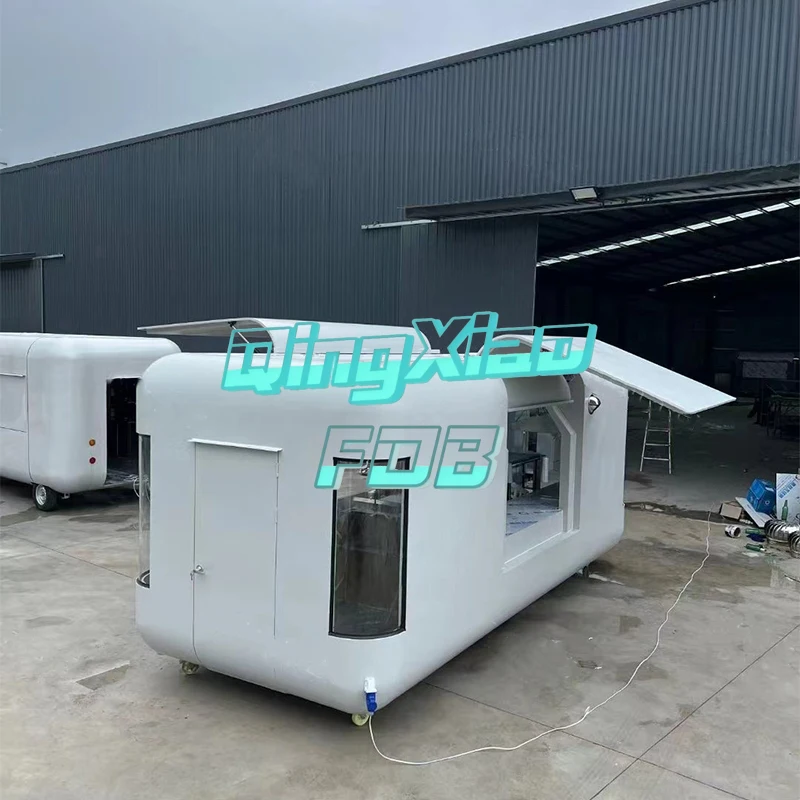 Outdoor Street Mobile Restaurant Hotdog Sandwich Food Truck  Container Food  Trailer With Deep Fryer FOB China CE Factory Direct