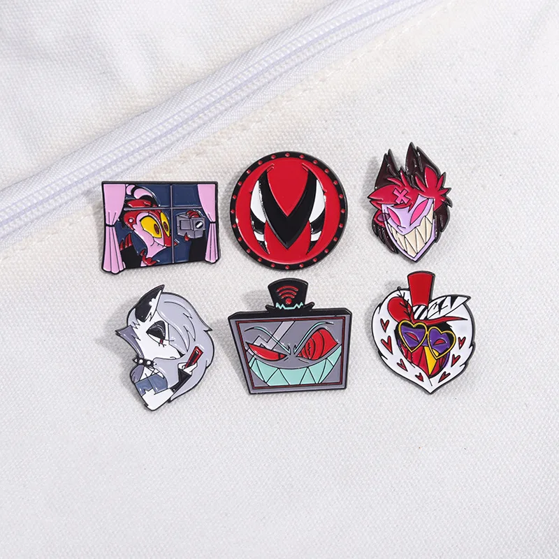 Area Devil Enamel Pins Custom Punk Gothic Brooches Metal Lapel Badges Cartoon Animation Jewelry Gift for Kids Friends image 5
