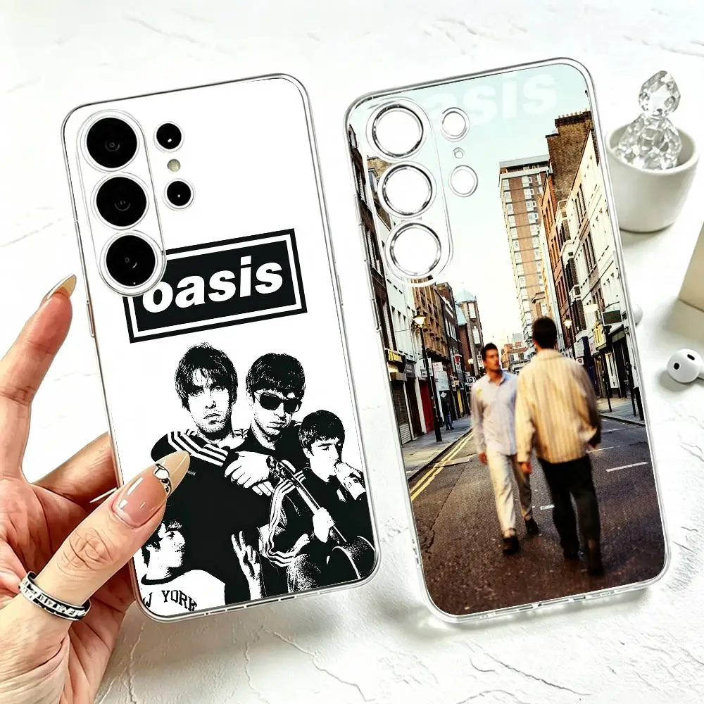 O-Oasis Band  Phone Case Transparent Silicone Soft For Samsung S25,S24,S21,S22,S23,S30,Ultra,S20,Plus,Fe