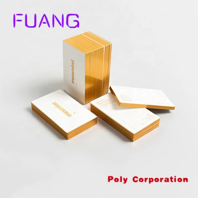 Custom  Factory accept custom sublimation cardboard gold stamping edge holographic business card with logo luxury