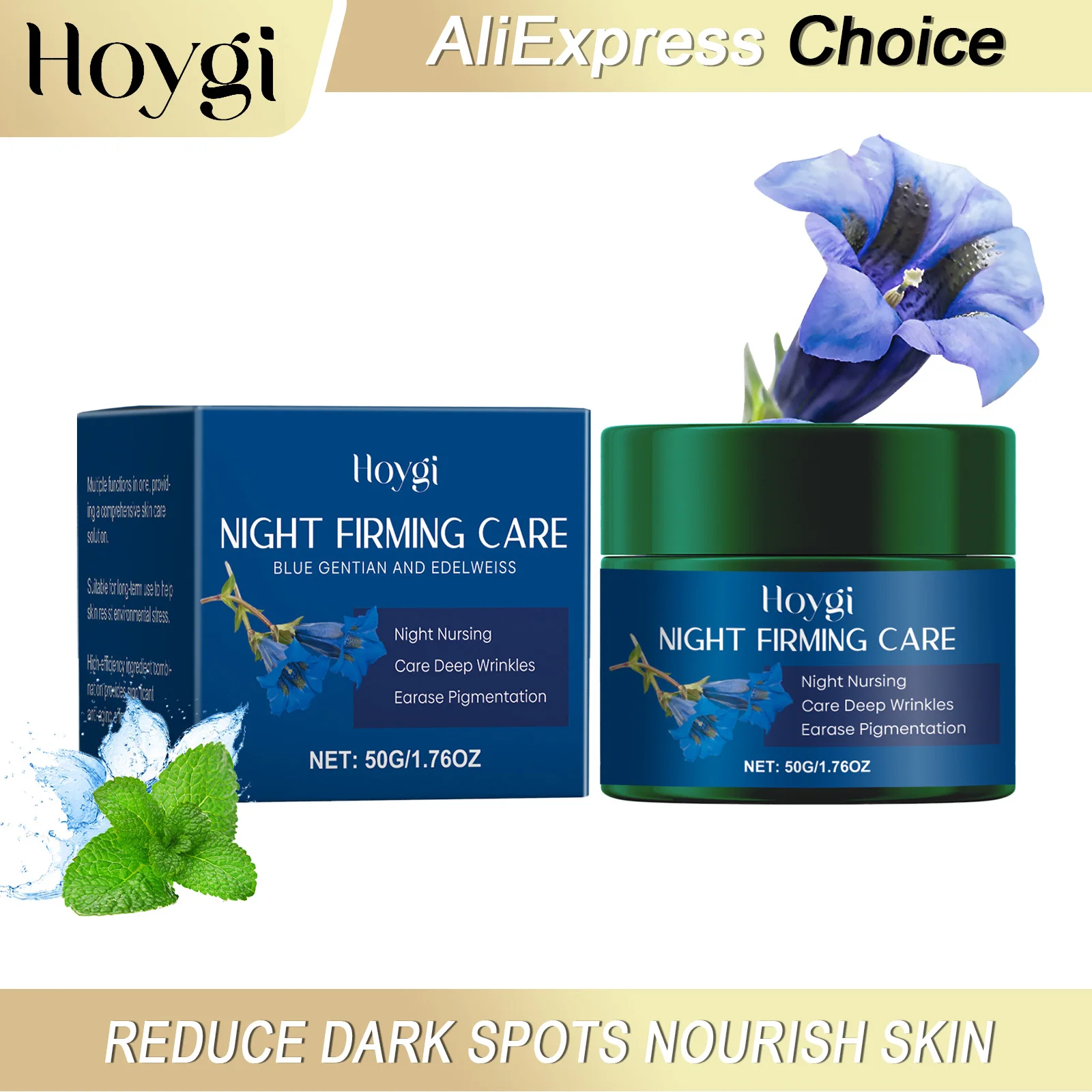 

HOYGI Night Care Cream Firming Face Anti Sagging Reduce Dark Spots Nourishing Smoothing Fade Fine Lines Rejuvenation Skin Care