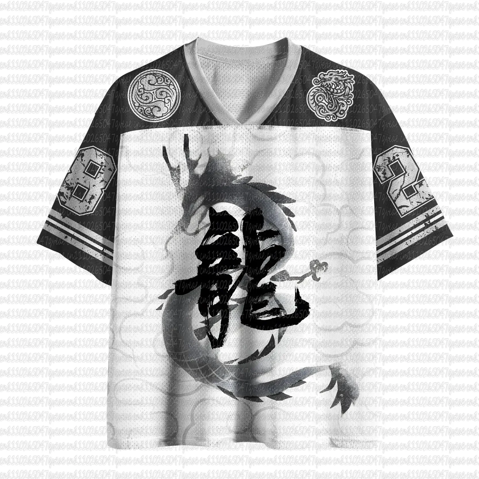 

2026 New Sports Short Sleeved Shirt, V-neck Short Sleeved T-shirt, Sports Fashion 3D Printed Quick Drying Fun Mesh Jersey