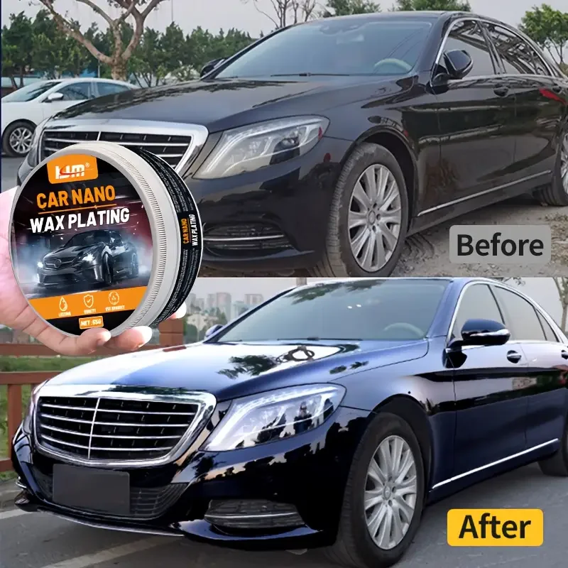 Premium Black Car Wax - Global Dark Enhancement,Mirror Shine, UV Protection and Long-Lasting Shield for Vehicles with Dark Paint