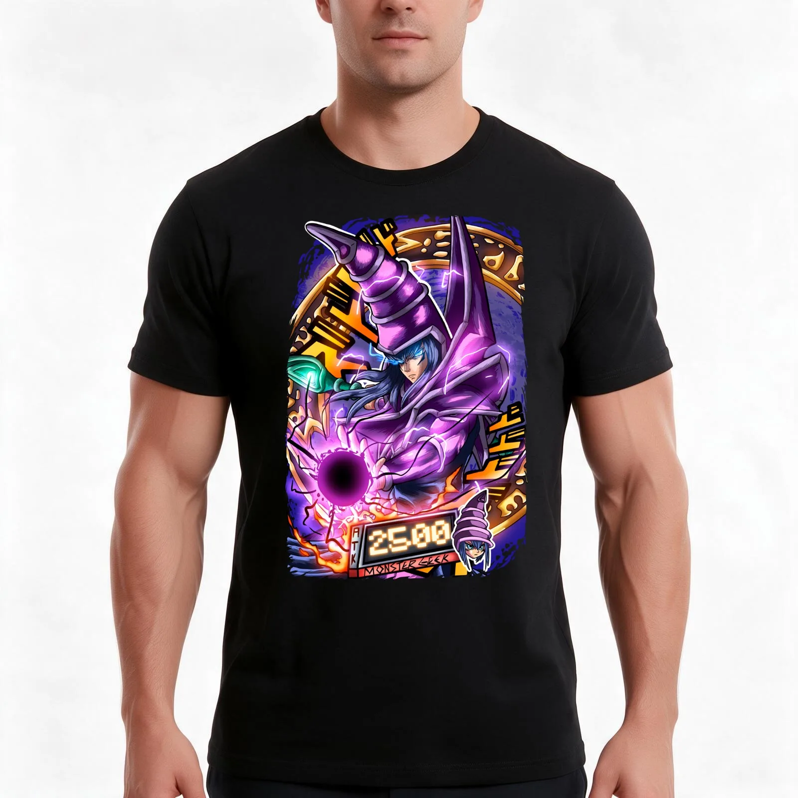 Black Magician T-Shirt, Summer Casual Cotton Tee, Oversized Streetwear Tops, Vintage Graphic Print, Loose Fit Short Sleeve
