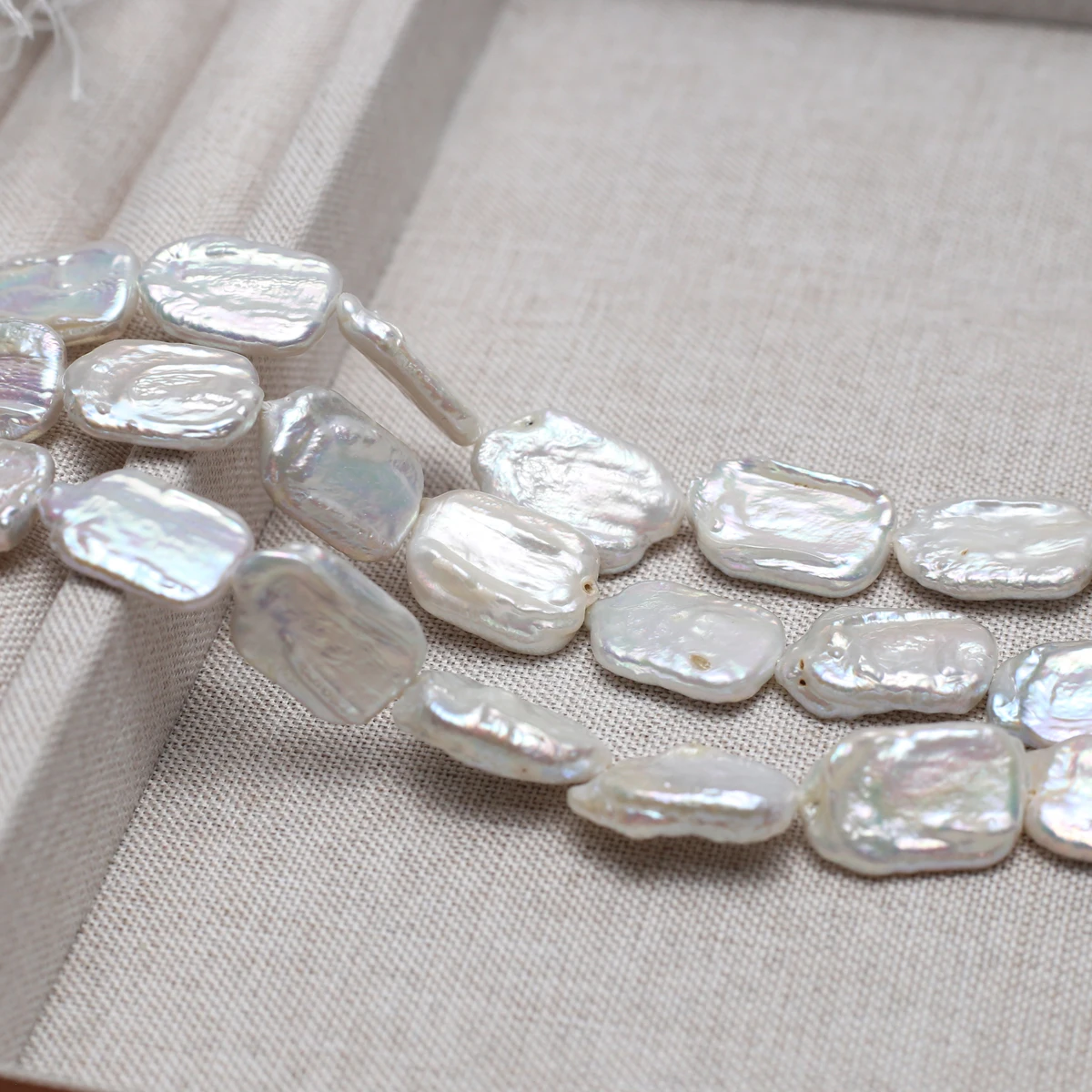 

12x16mm Baroque 18cm Natural Freshwater Pearl Semi-finished Strand Beads for Jewelry Making DIY Bracelet Earring Accessories