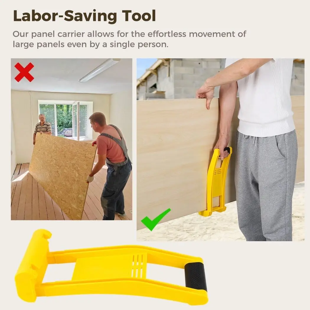 Panel & Tile Lifter - Heavy-Duty Lifting Tool for Drywall, Glass, and Long Boards, Ergonomic Non-Slip Grip