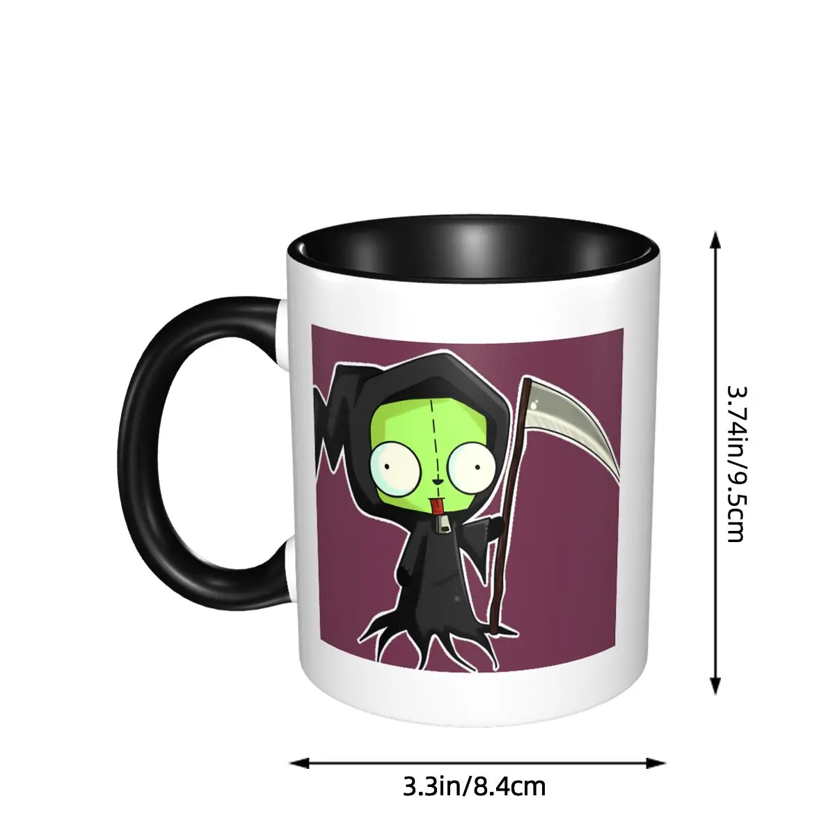 Invader Zim Gir Spooky Mug Funny Ceramic Coffee Cups Tea Mugs Milk Cup Drinkware Gifts for Friends