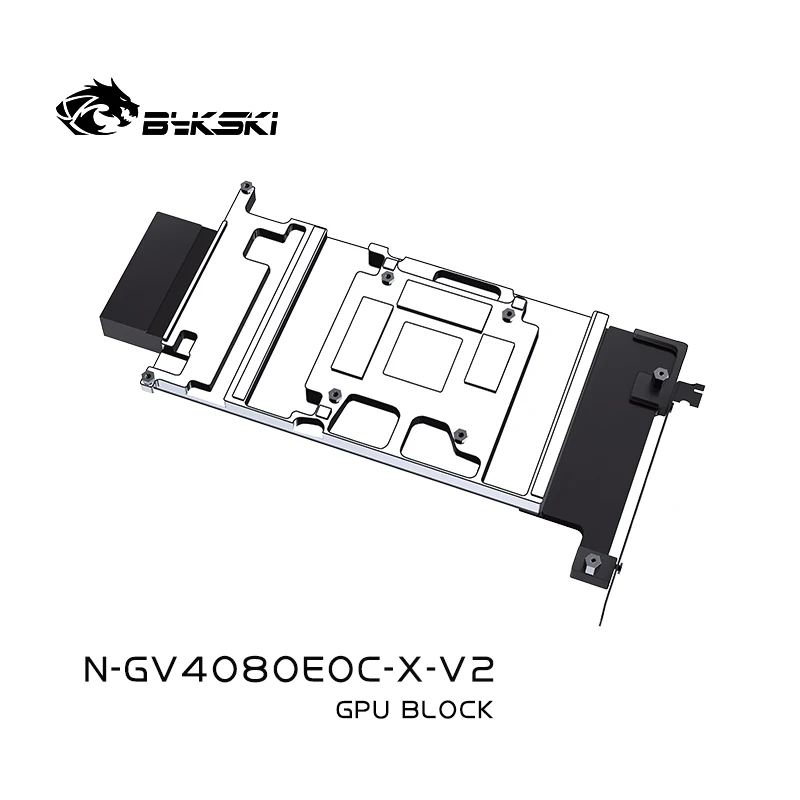 

Водяной блок охлаждения GPU Bykski N-GV4080EOC-X-V2 для GIGABYTE GeForce RTX 4080 16G EAGLE, утолщенная медная пластина для графического процессора
