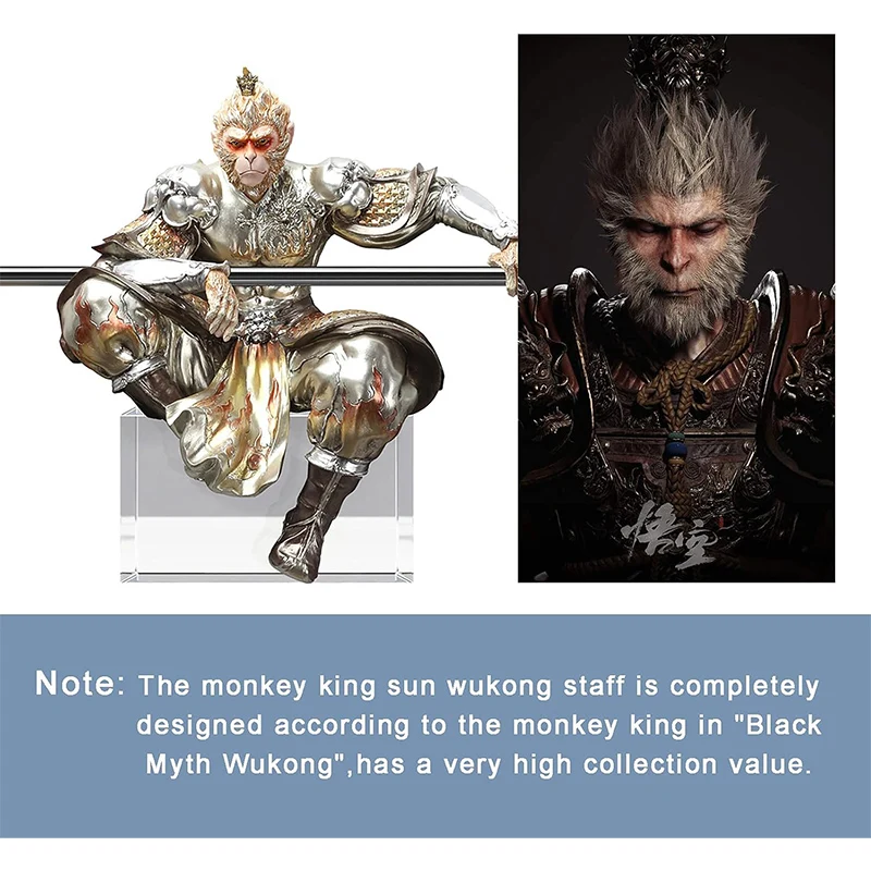 Black Myth Wukong Relievo Car Action Figure Monkey Figurines Monkey King Decor 3A Game Sun Wukong Statue Model Gift