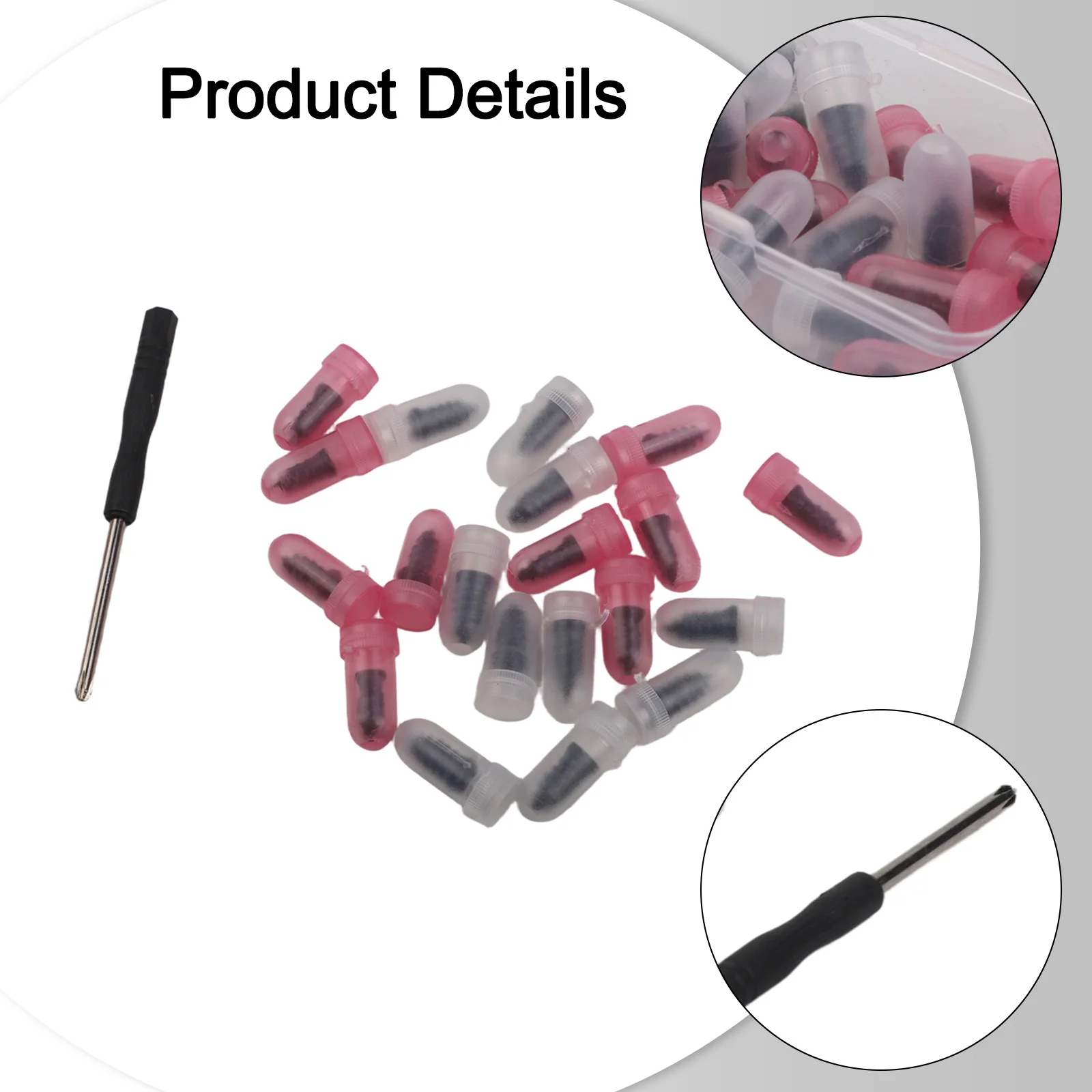 80 Pieces Tire Repair Screws Kit for Puncture Fix on For Cars Bikes Motorcycles and E for scooters Fast and Reliable Repair