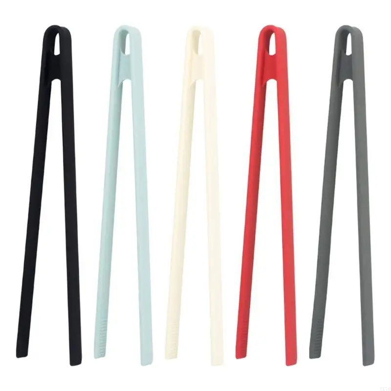 

4X7B Toasts Tong Cooking Tool Nonslip Silicone Barbecue Clip Cooking Clamp