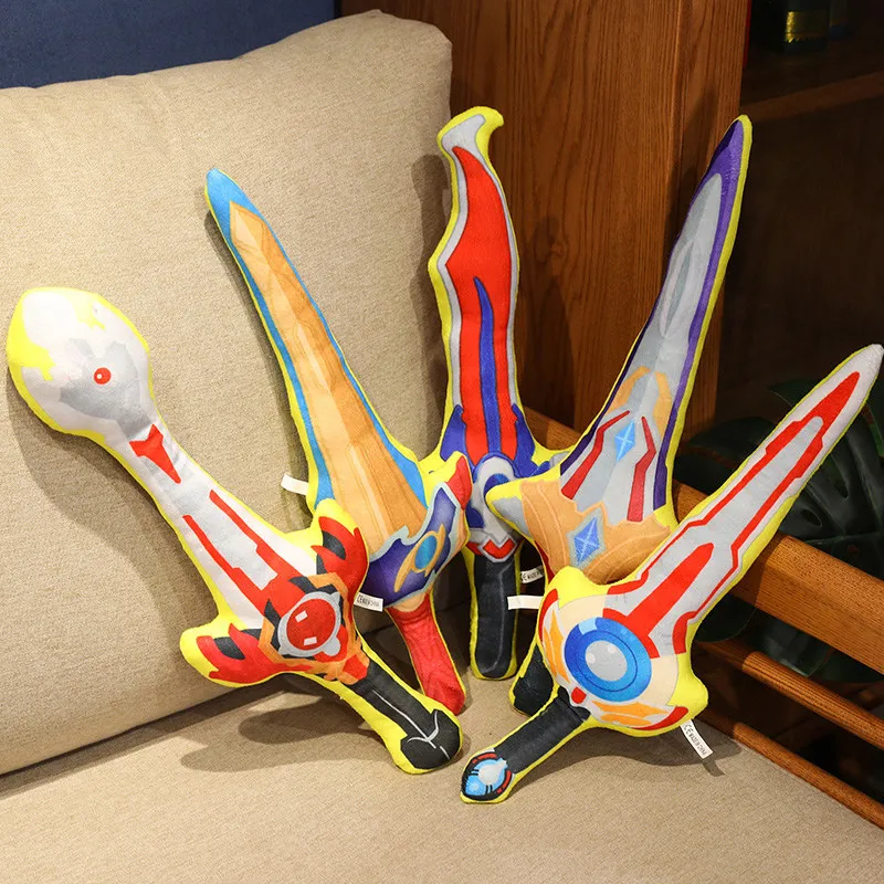 Creatieve Vriend Mes Zwaard Kussen Gevuld Zachte Cartoon Plushie Slaapkussen Peluche Verjaardagscadeau