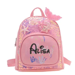 Embroidery Name Backpack Kids Kindergarten Backpack With Lunch Box School Book Bags for Elementary Primary Schooler