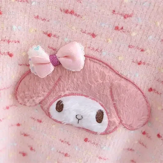 Sweet Kuromi Anime Kawaii Sanrio Ins Long Sleeve Sweater Clothing Cute My Melody Children Winter Thickened Hooded Gifts for Kids