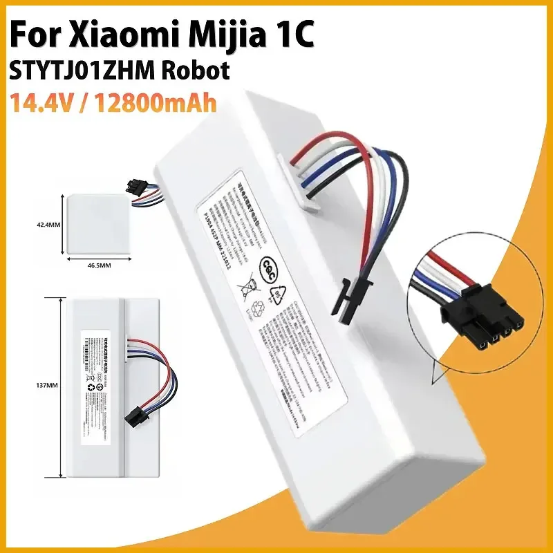 

Original STYTJ01ZHM Battery P1904-4S1P-MM For Xiaomi Mijia 1C Robot Vacuum Mop Cleaner Accessories 14.4V 5200mAh 18650 Battery
