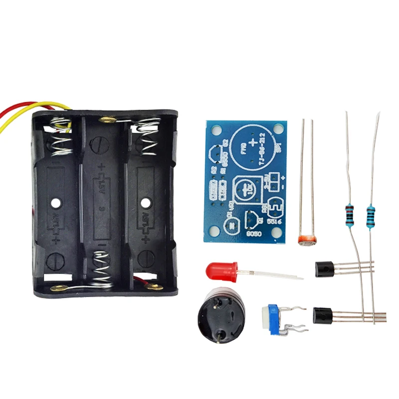 DIY Kit Photosensitive Sound and Light Alarm Suite Electronic Production Kit for Detect Ambient Light