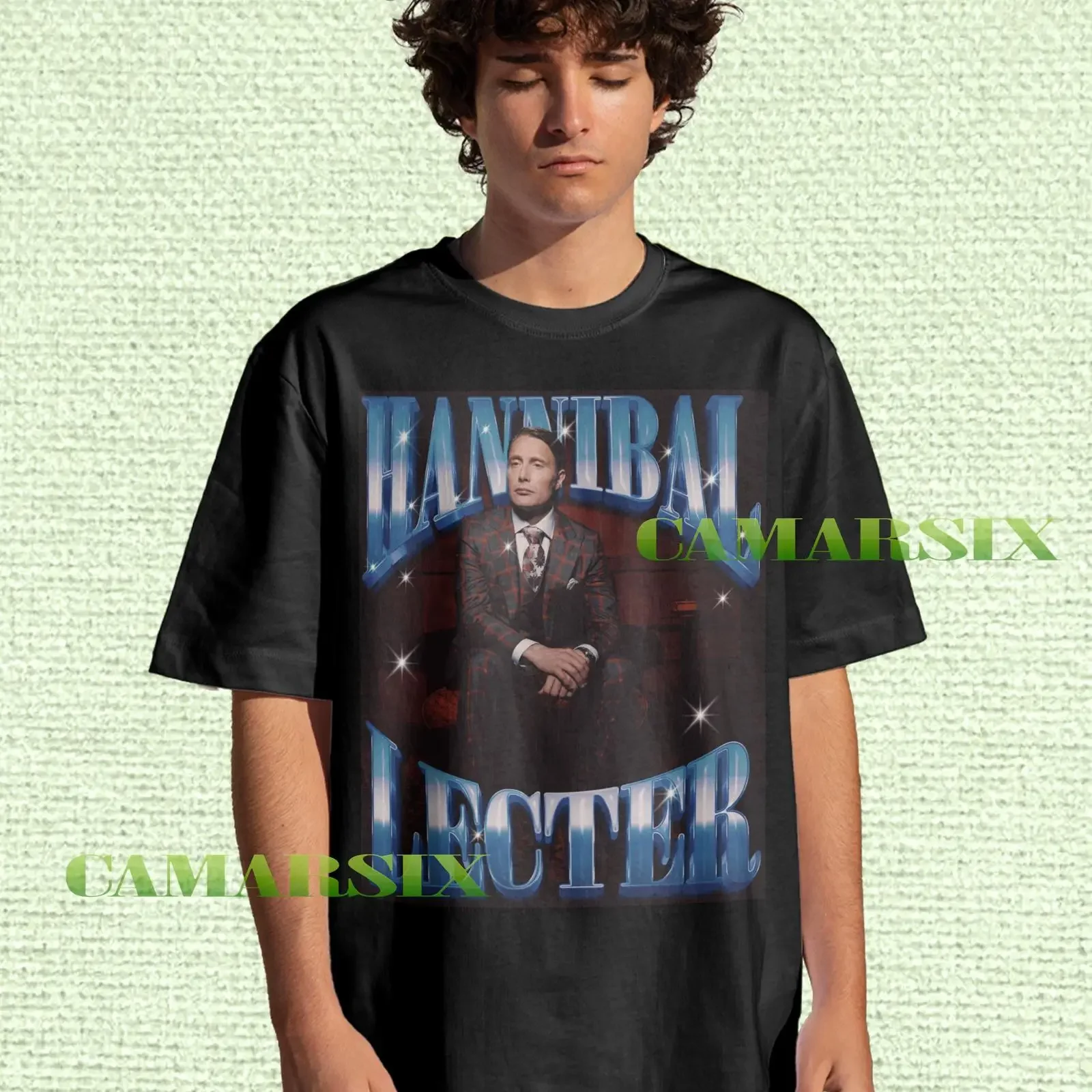Hannibal Lecter Vintage T Shirt Fan SweaT Mads Mikkelsen vintage Washed Soft graphic Versatile streetwear Slightly Unisex