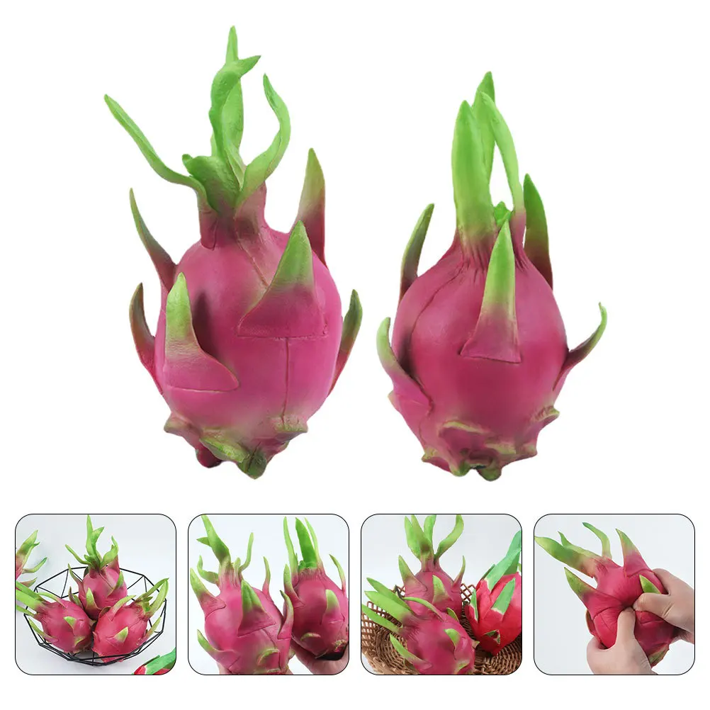 

2Pcs Lifelike Pitaya Simulation Fruit Realistic Artificial Pitaya Photography Props Home Decor Store Window Display Exhibition