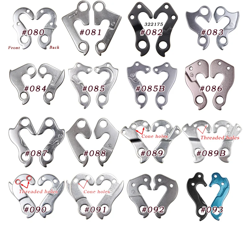 

MTB Road Bicycle Rear Derailleur Hanger Alloy Frame Gear Tail Hook Parts Universal Outdoor Bike Accessories #080-093