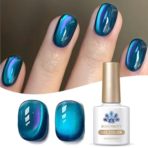 Imagen 2 del producto BORN PRETTY 10ml gato de cristal azul esmalte de uñas de Gel magnético brillo Otoño Invierno semipermanente remojo UV LED suministros de barniz