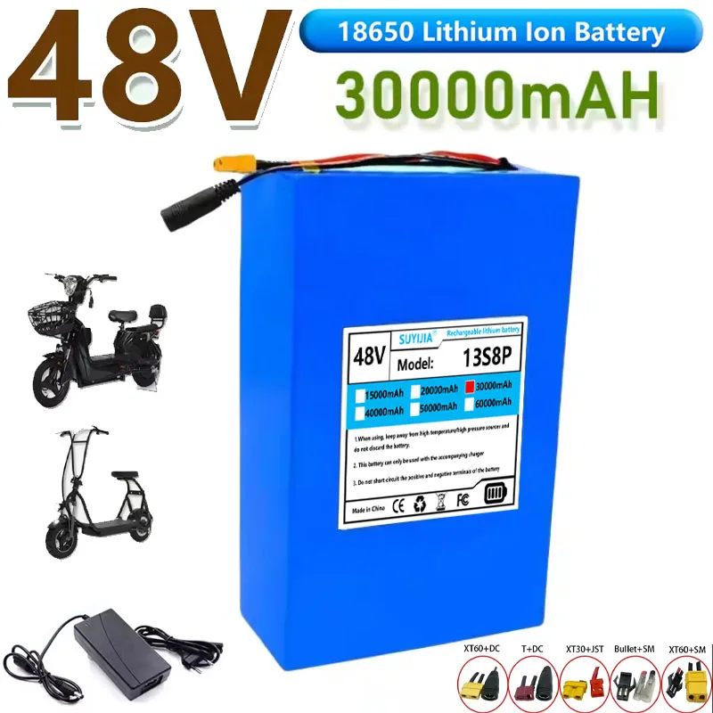 

Аккумулятор Au Lithium 48 В 30 Ач 13s8p 48 В 30000 мАч 2000 Вт, аккумуляторы De Scooter Motorisées Dans 50A BMS в комплекте