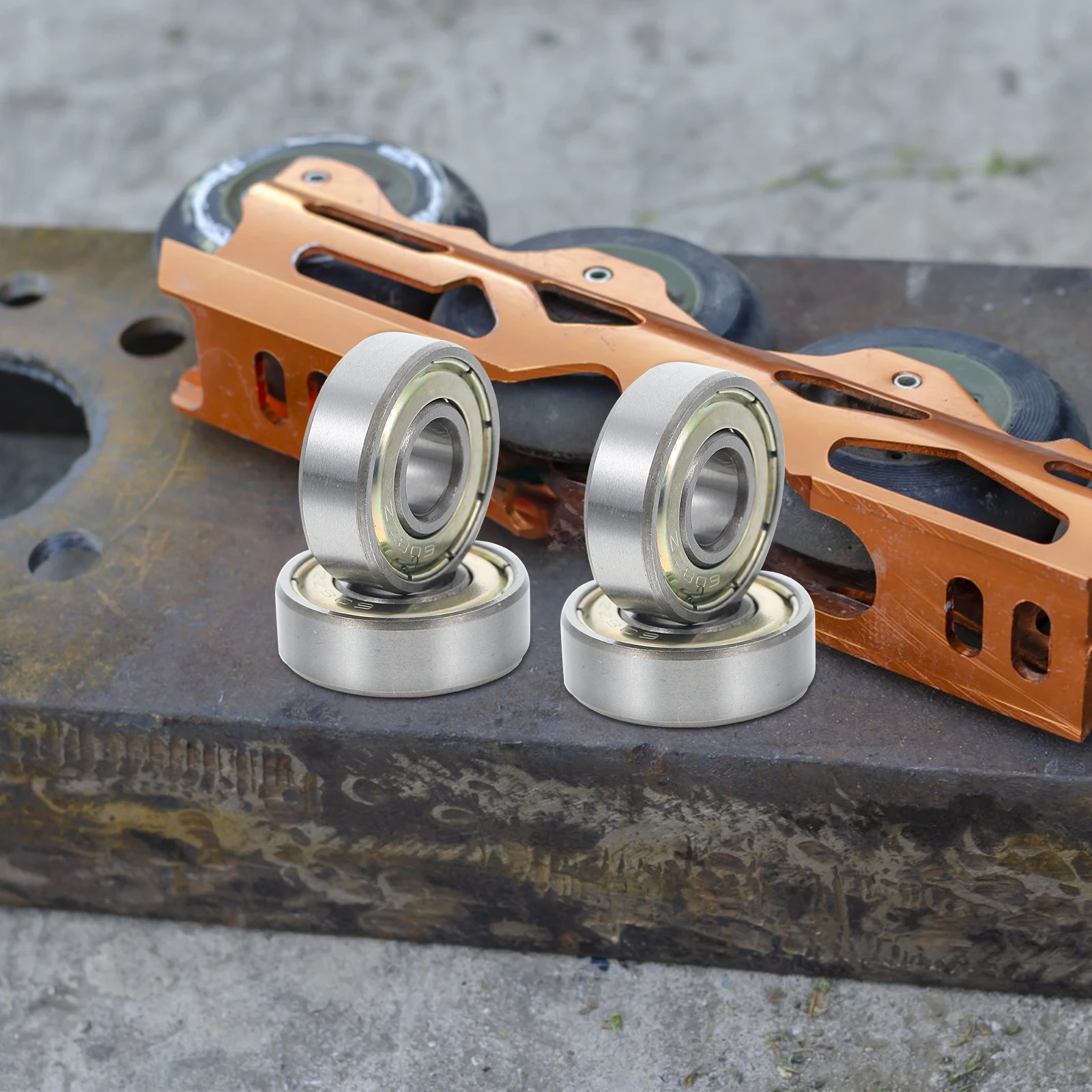 

10Pcs 608zz Carbon Steel Bearings Not Easy to Heat High Speeds Skating Wheel Bearing Skateboard Bearing Skateboard Accessory