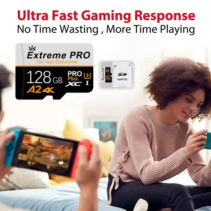 Extreme Pro Micro TF SD Cards UHS-I Memory Card 128GB SD Card 256GB TF Card Class10 U3 V30 A2 Memory Card 512GB 1TB 2TB