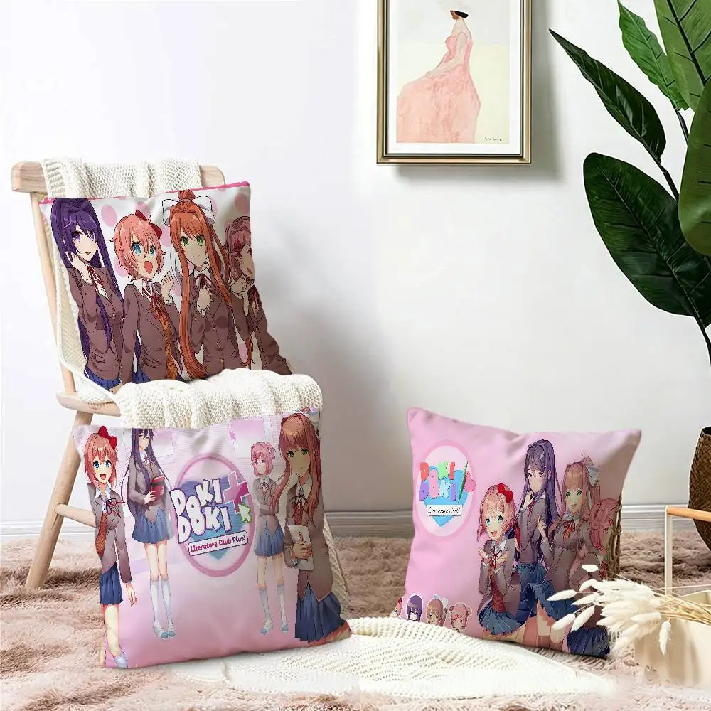 Doki Doki Literature Club Pillow Anime Pillow Sofa Bed Head Pillow Cover Cushion Cover 45x45 cm Fashion