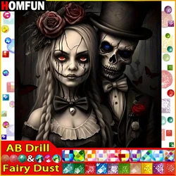 HOMFUN Fairy Dust AB Diy Full Square Round Drill 5D Diamond Painting Diamond Embroidery 