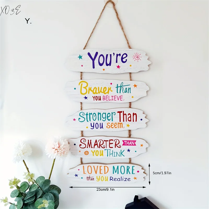 Inspirational Hanging Plaque Sign With English Quotes Great For Home Living Room Room Office Decoration Holiday Gift