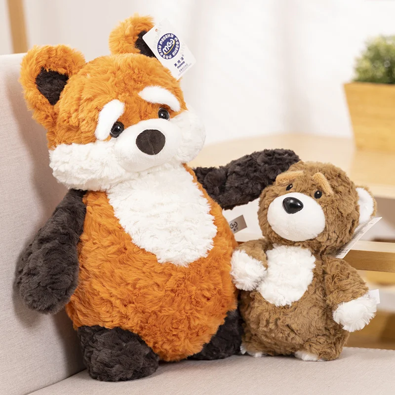 Cute Stuffed Animal Raccoon Brown Bear Dinosaur Plushies Soft Red Panda Toys Relaxed Sleepy Plush Dolls Party Decor for Children