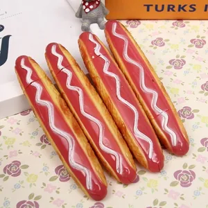 1 peça lytwtw bonito kawaii pizza cachorro quente pão papelaria criativo caneta esferográfica material escolar de escritório novidade engraçado adorável 8 principais vendas caneta cao - №1