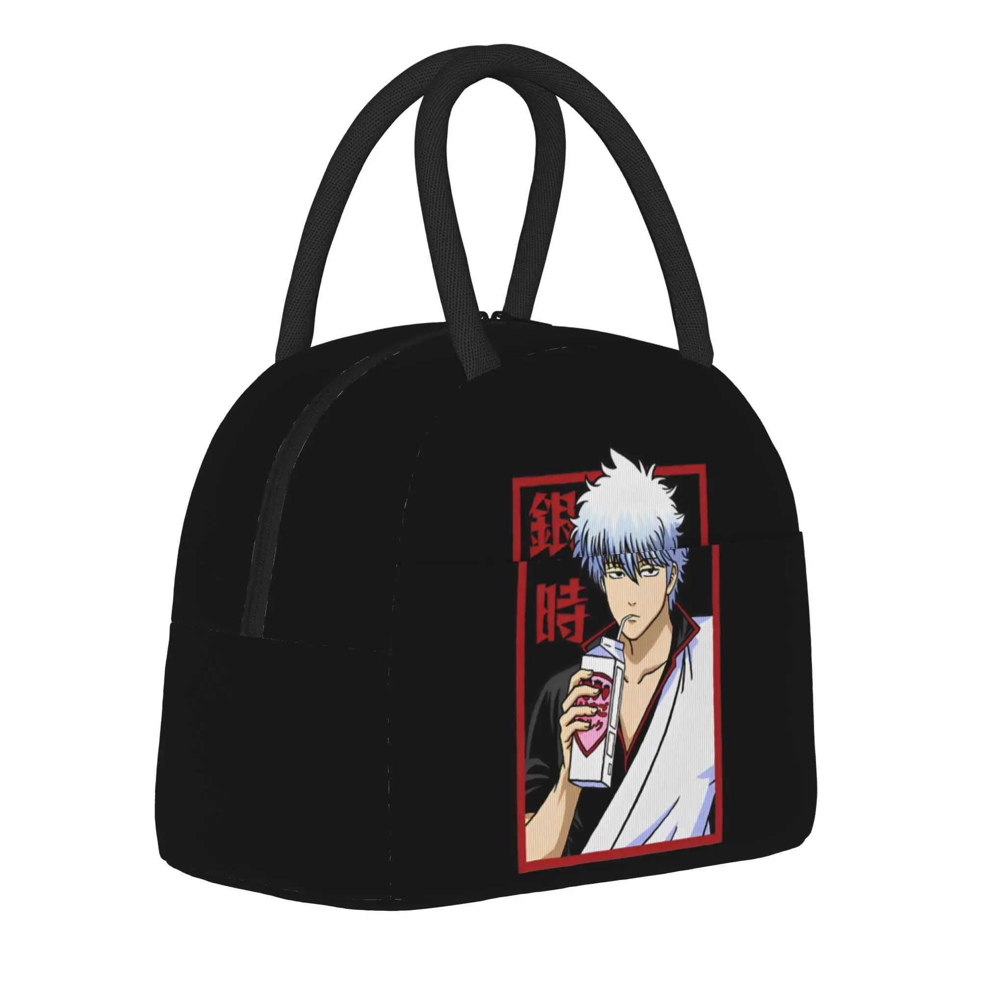 

Gintoki Insulated Lunch Bag Large Gintama Adventure Samurai Comedy Meal Container Thermal Bag Tote Lunch Box Office Picnic