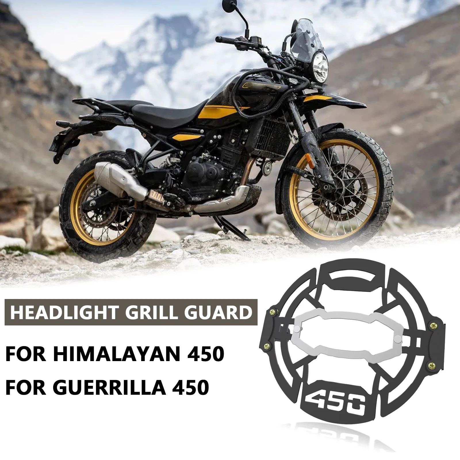 

Для Himalayan 450 Guerrilla 450, защитная решетка для фар мотоцикла, решетка для фар, крышка для фар, решетка для фар