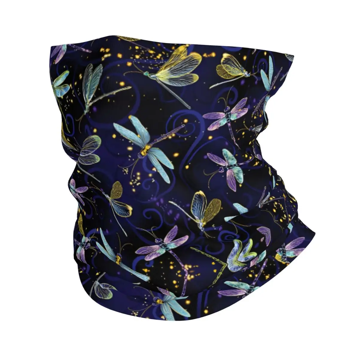 Cute Dragonfly Art Bandana Neck Cover Printed Wrap Scarf Multi-use Cycling Riding for Men Unisex Thin