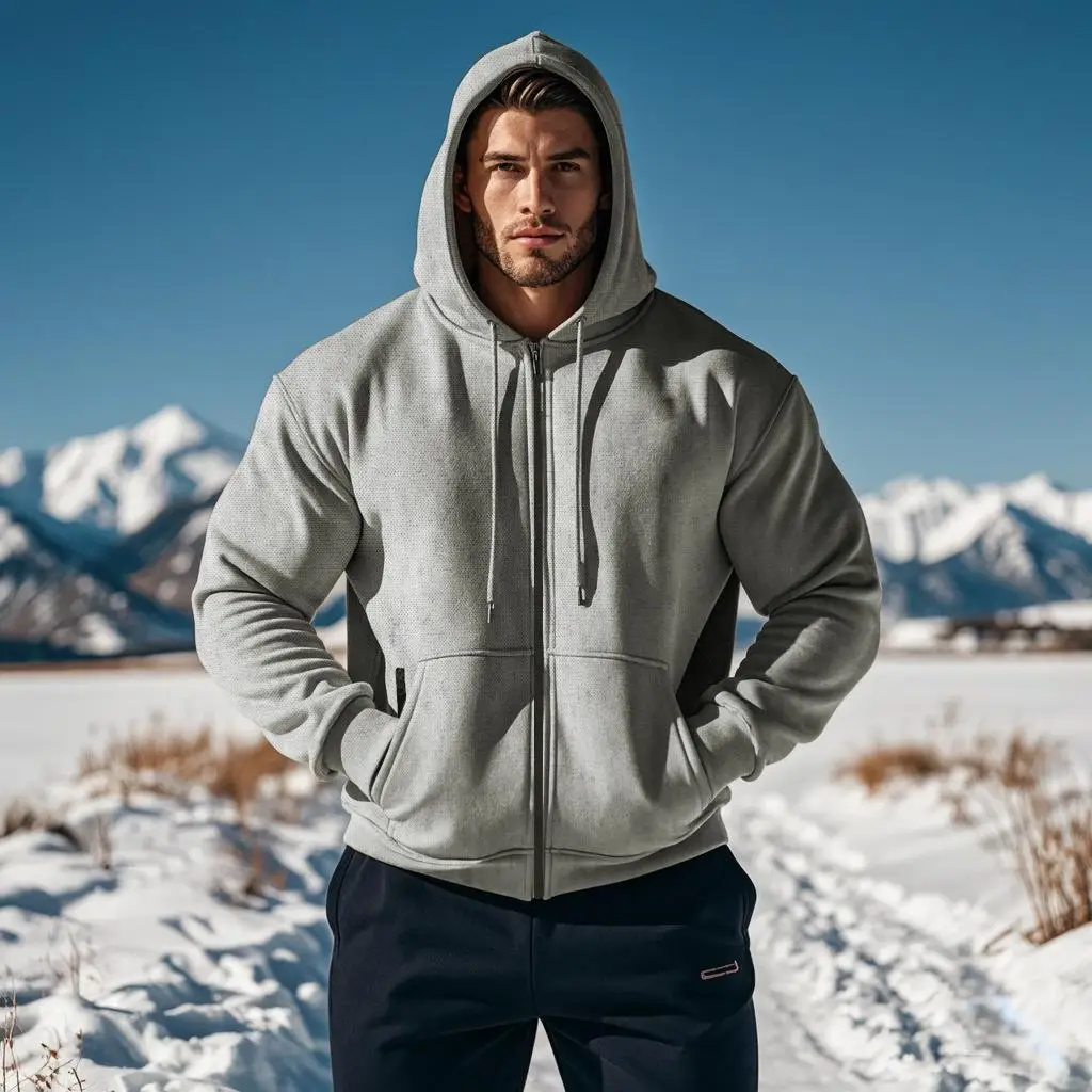 

Мужская повседневная толстовка на молнии с флисовой подкладкой, функциональная, удобная, теплая, трикотажная, не требующая глажки, с обычными рукавами