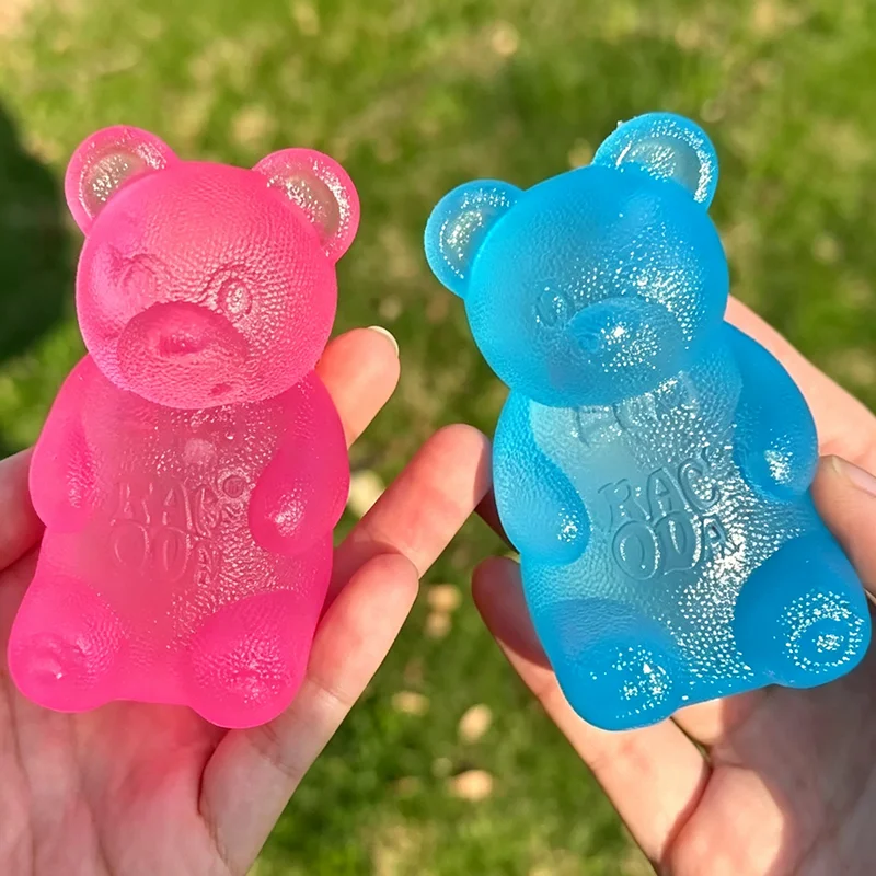 Squishy Bear Fidget Toy Cute Gummy Bear Squeeze Toy Small Cute Animal Anti Stress Fidget Splat Decompressions Vent Squeeze Toy