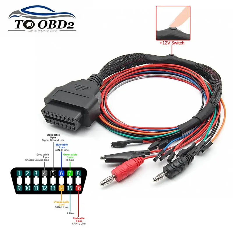 Newest MPPS V21 V18 OBD2 Breakout Tricore Cable for MPPS V18.12.3.8 OBD Breakout ECU Boot Pinout Cable