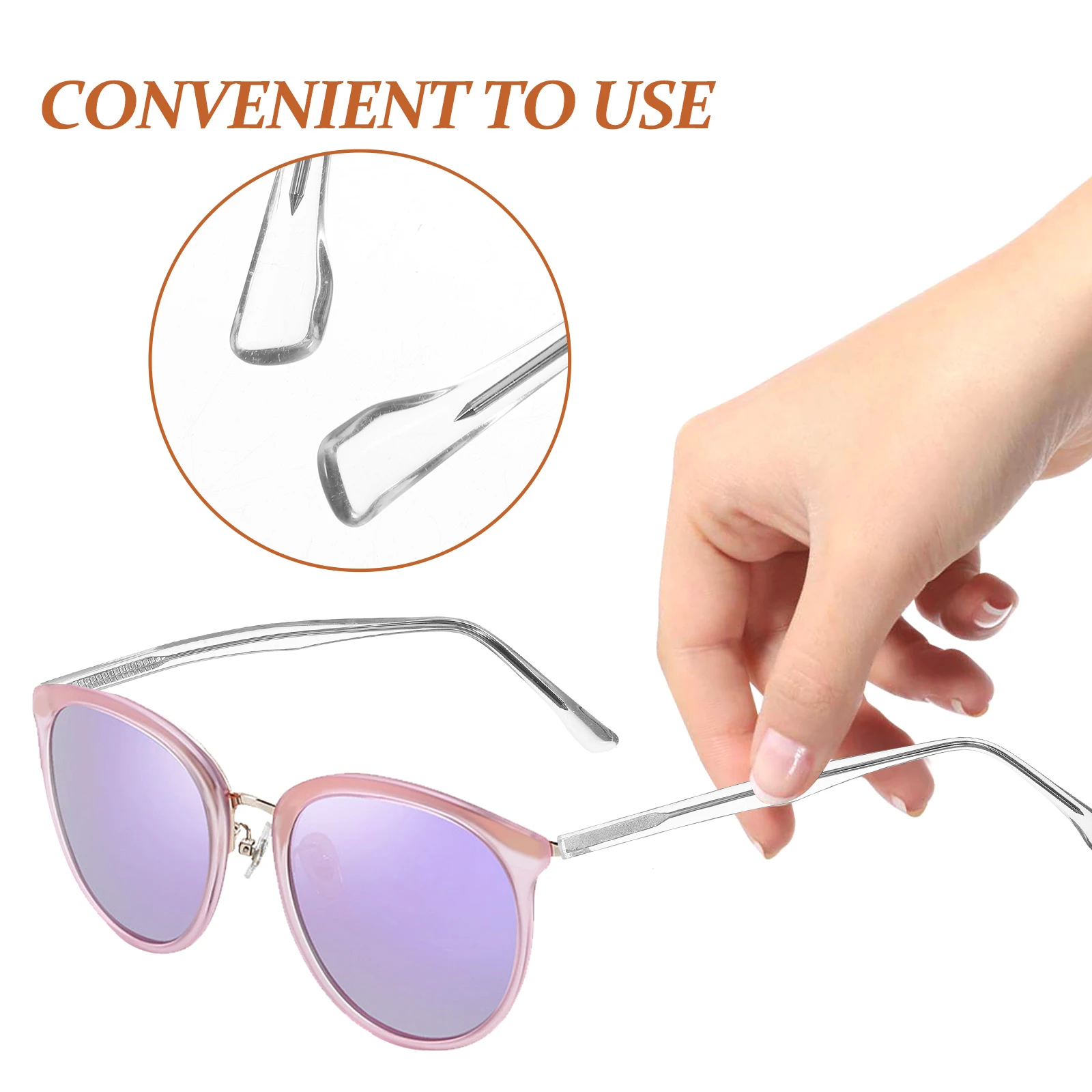 

1 Pair Replacement Glasses Temple Metal Eyeglass Arms Legs For Repair Universal Fit Durable Resin Metal Materials Unisex