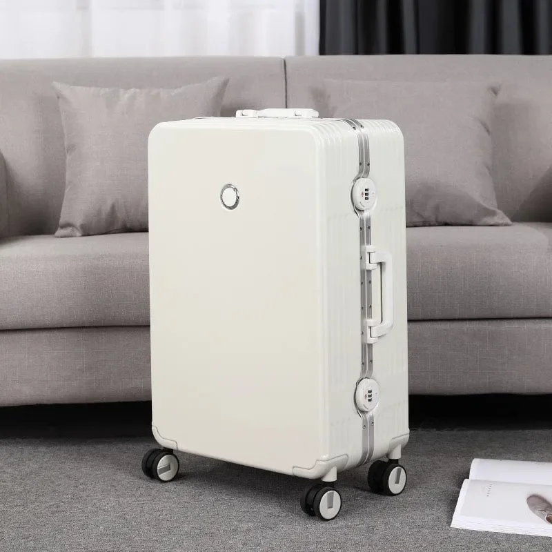 Large Capacity Suitcase Aluminum Frame Universal Wheels Rolling Luggage Sturdy and Durable Travel Suitcase