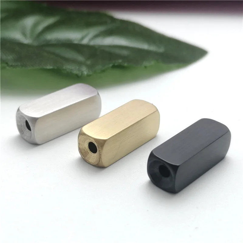 20 قطعة/الوحدة 6x16 مللي متر الفولاذ المقاوم للصدأ شعار مخصص مستطيل بار الخرز فرشاة الانتهاء شخصية ثلاثية الأبعاد خرز سوار Diy بها بنفسك الفضاء الخرز #4