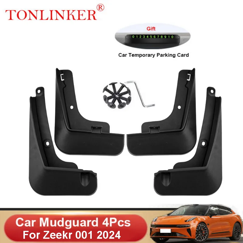 

TONLINKER 4 Pcs Car Mudguard For Geely ZEEKR 001 2024- Mudguards Splash Guards Fender Auto Front Rear Mudflaps Car Accessories