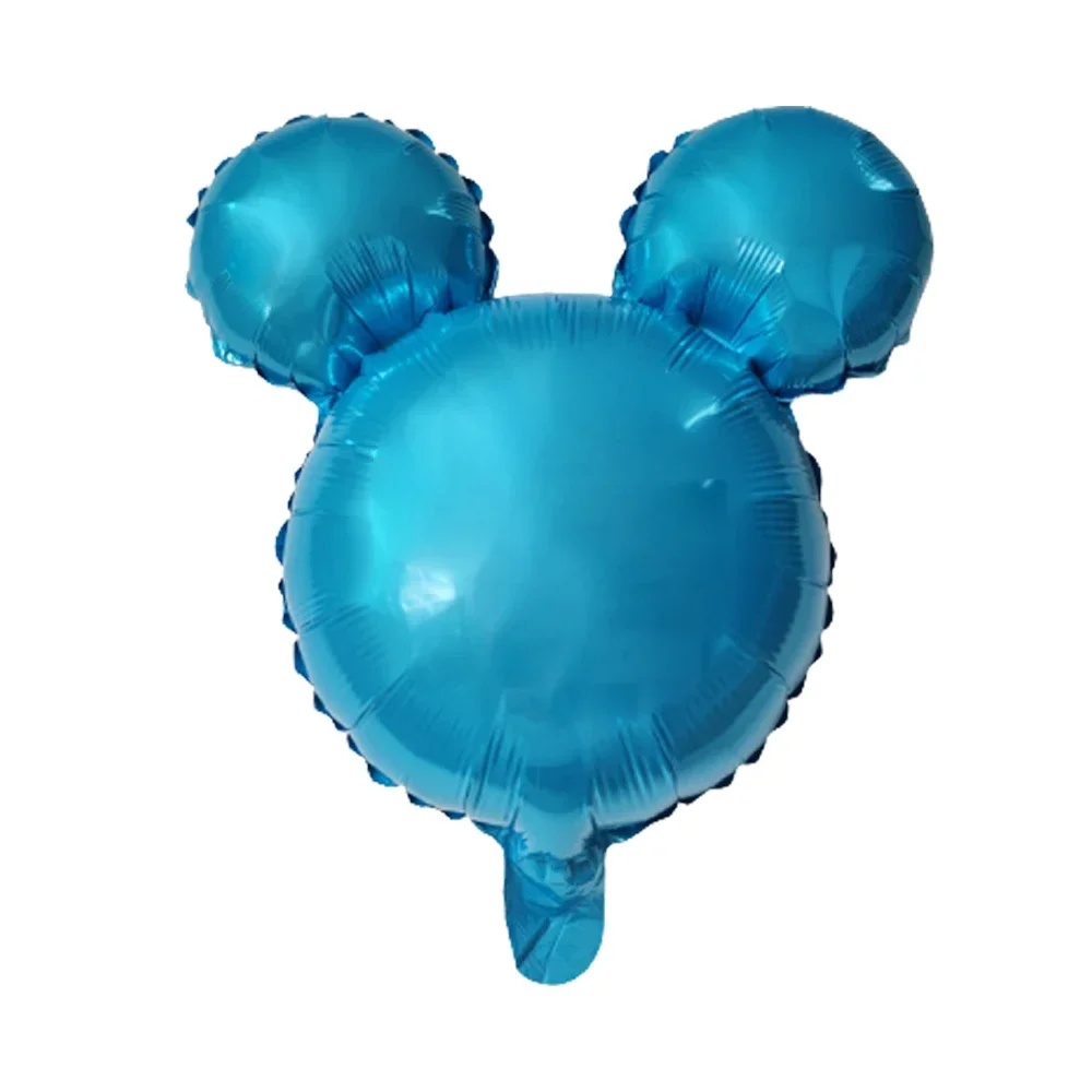 10 Stück Geburtstags-Aluminiumballons, Cartoon-Mauskopf in Uni-Farbe, Folienballons für Geburtstagsfeiern, Hochzeitsdekorationen – Detail 2
