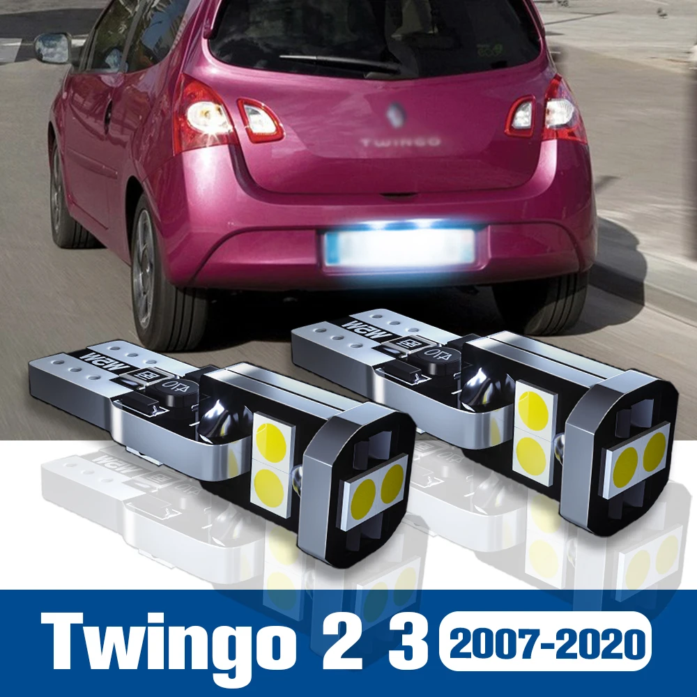 

2pcs LED License Plate Light Lamp Accessories Canbus For Renault Twingo 2 3 2007-2020 2011 2012 2013 2014 2015 2016 2017 2018