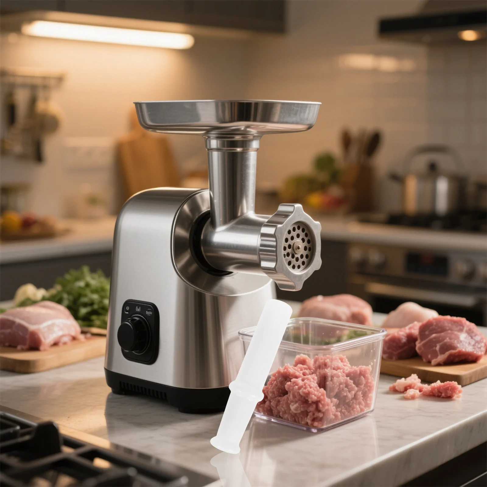 

3Pcs Universal Meat Grinder Pusher Tool Food Grinder Replacement Parts Kitchen Meat Mincer Sausage Maker Attachment Kit