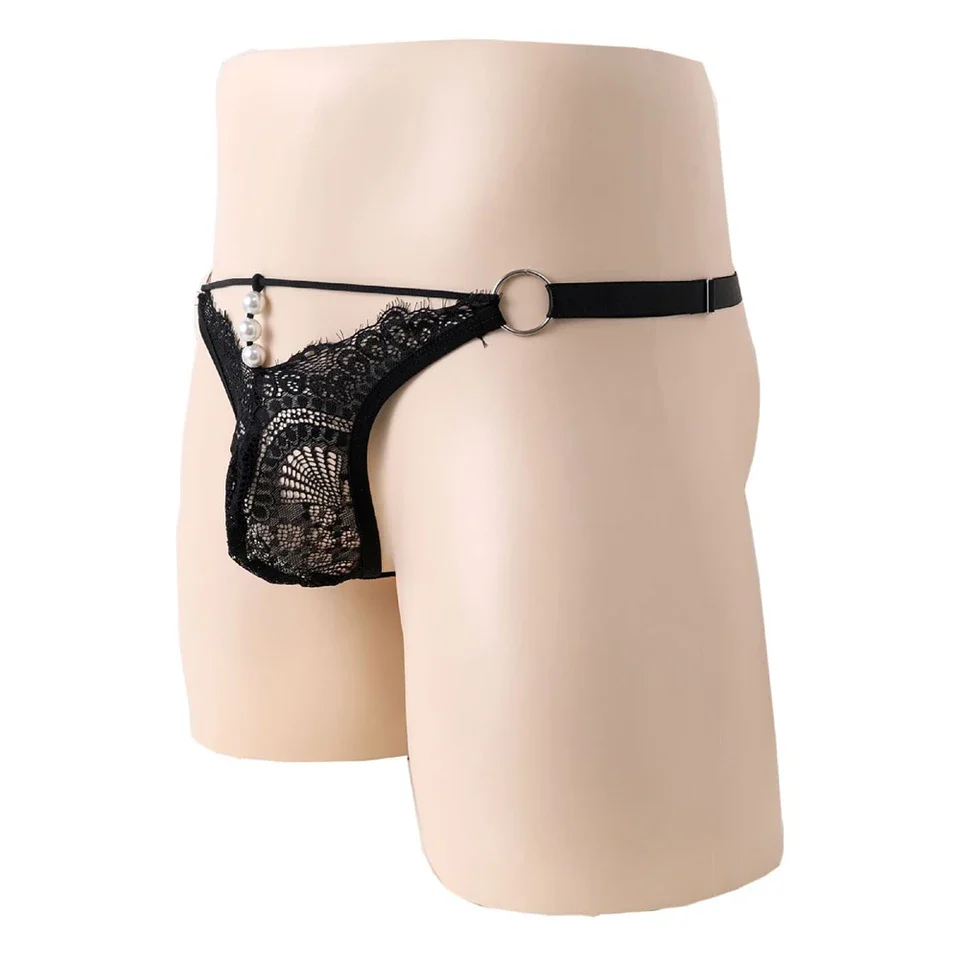 

Мужское тонкое кружевное сетчатое дышащее нижнее белье, стринги, трусы-стринги, мягкий и легкий дизайн для повседневного комфорта